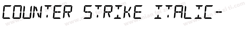 Counter Strike Italic字体转换